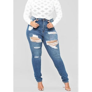 High-Rise Sultry Jeans Jeans 3XL FatGirlSexy LLC destructed, high-waist, Jeans, Plus size, skinny 