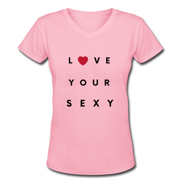 Love V-Neck T-Shirt - pink