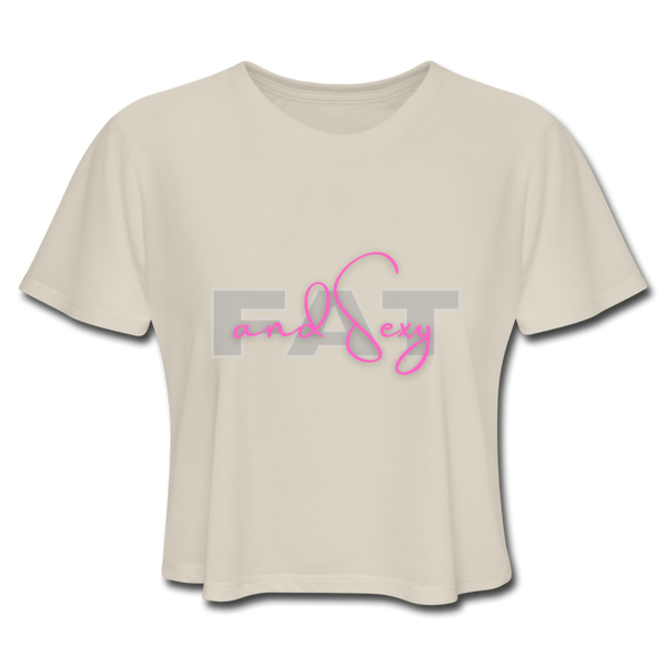 Fat & Sexy Cropped T-Shirt - PINK - dust