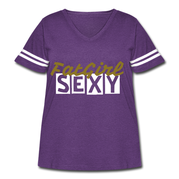 FGS Curvy Vintage Sport T-Shirt - vintage purple/white
