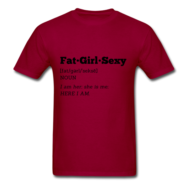 FatGirlSexy Defined T-Shirt - dark red