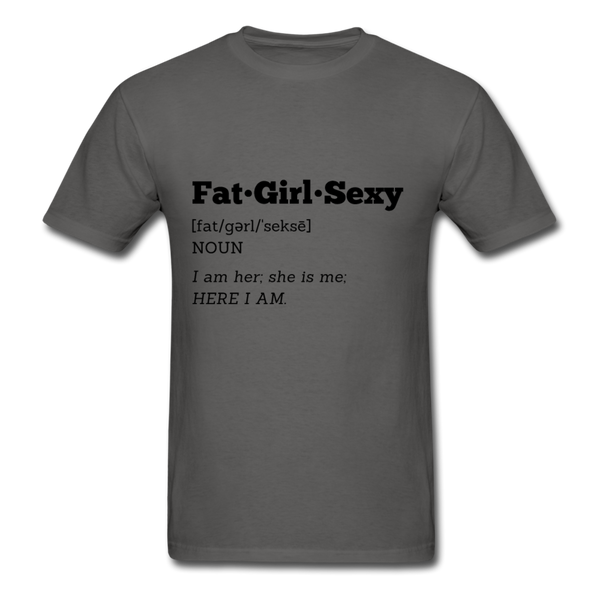 FatGirlSexy Defined T-Shirt - charcoal