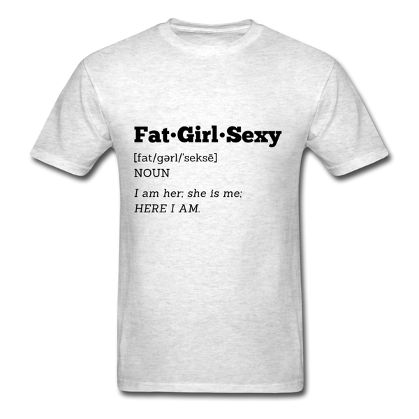 FatGirlSexy Defined T-Shirt - light heather gray
