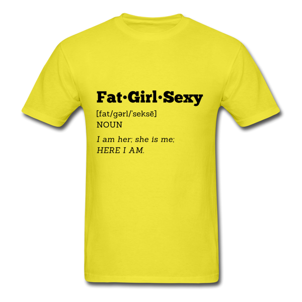 FatGirlSexy Defined T-Shirt - yellow