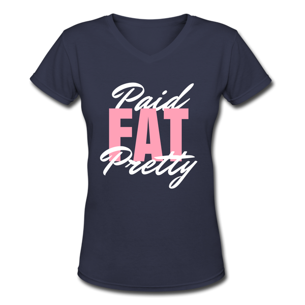 Paid. Fat. Pretty. T-Shirt - navy